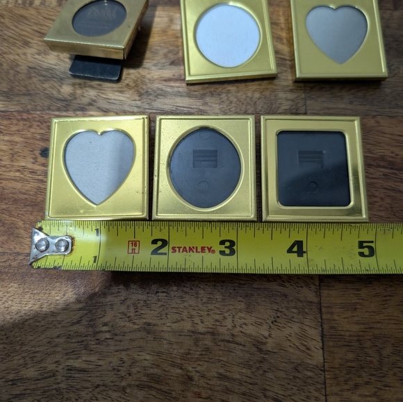 Vintage Tiny Ssilver Metal Flower Miniature Table Top Picture Frame Dollhouse x6 - Picture 3 of 10